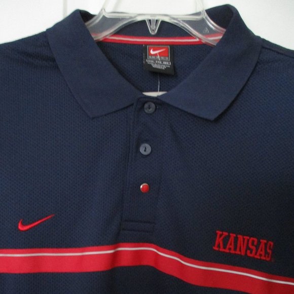 Nike Mens L/S Kansas Jayhawks Polo Sweater NWT - Size XXL - Picture 3 of 4